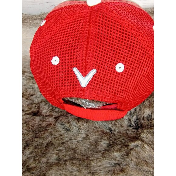 Callaway Red & White Golf Hat Adjustable Mesh Back‎ Stylish Design - Picture 4 of 6